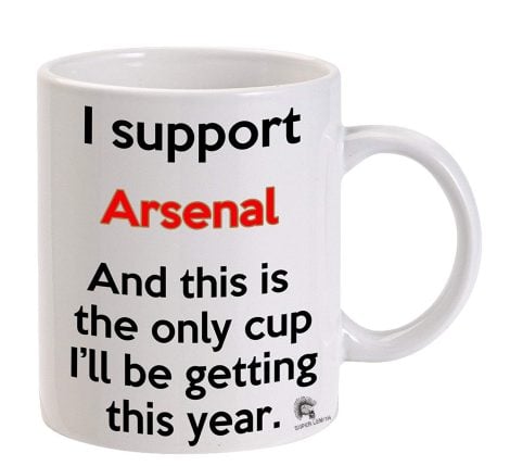 Funny Football Tea Mug – Perfect Present for Arsenal Supporters at Work, Machine Washable.