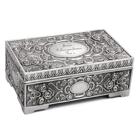 howson london Customized Jewellery Box for Mum Engraved Trinket Box for Ladies Vintage Jewelry Case Gift for Special Occasions