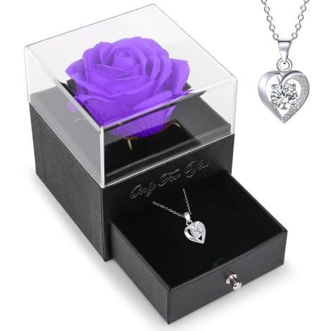 ZACENYU brings you everlasting Rose Flowers with a beautiful Gift Box – the perfect romantic presents for your loved ones on special occasions like Birthdays, Valentines Day, Anniversaries, and Christmas. Suitable for mothers, sisters, girlfriends, and grandmas.