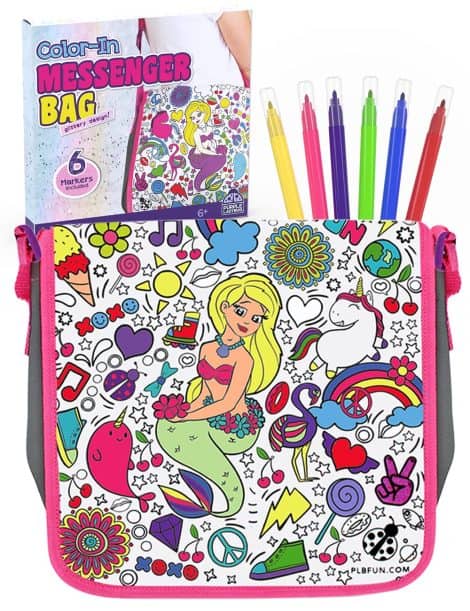 Colorful DIY Bag for Girls with Markers – Perfect Present for 6 to 10-year-old British girls.