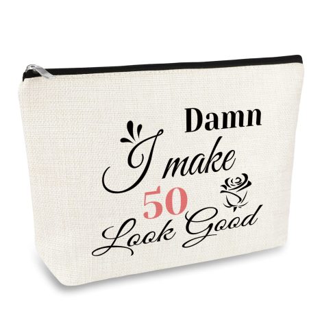 Travel Toiletry Bag – Ideal 50th Birthday Gift for British Women Born in 1972, including Boss, Nana, and Best Friend.