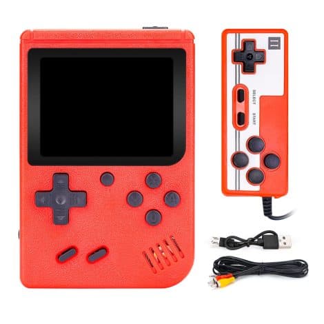 Retro gaming console toys for kids, suitable for ages 6 to 10, great for birthdays or as gifts.