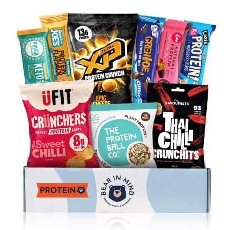 The Super Protein Box: Protein-packed snacks for fitness lovers – Perfect gift for gym-goers of all genders.