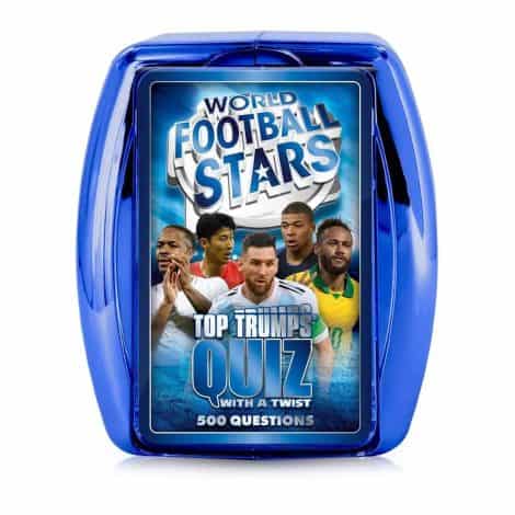 Top Football Superstars Quiz Game – 500 questions to challenge your football expertise, featuring Cristiano Ronaldo, Lionel Messi, and more. Perfect gift for 8+ boys and girls.