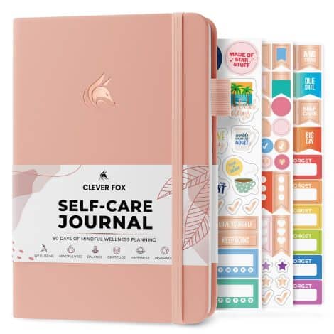 Smart Vixen Self-Care Diary – Holistic & Everyday Contemplation Notebook – Psychological Well-being & Individual Advancement Diary – Self-Care, Meditation & Emotional State Diary for Ladies & Gents – A5 (Pale Pink)