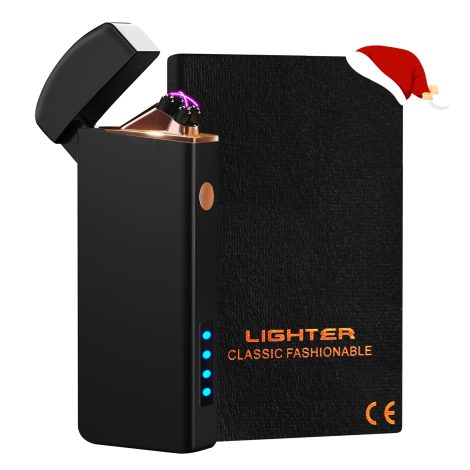 Coquimbo Electric Lighter: Stylish, Windproof Flameless Plasma Lighter with Battery Display. Perfect Stocking Filler for Him or Her. Great Christmas or Birthday Gift.