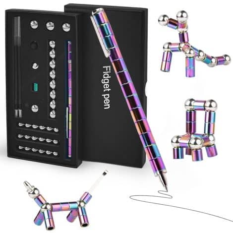 YAGE Magnetic Fidget Pen: A cool, multifunctional ballpoint pen for boys aged 11-15. Relieves stress, anxiety, and adds fun! Includes gift box.