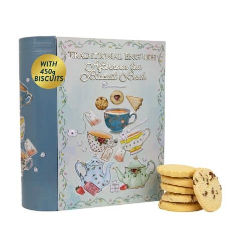 Festive Biscuits Tin Hamper – A delightful gift set filled with a selection of British biscuits for Christmas.