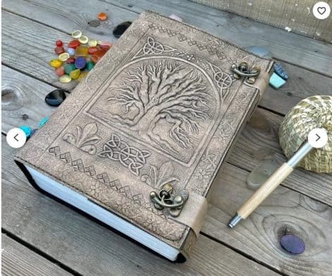 Large Tree of Life Leather Notebook, 600 Pages, Perfect Writing Journal and Travel Book, Ideal Gift for Women, Birthday Present