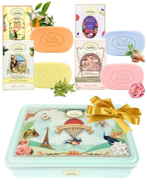 Mother’s Day Gift – Boxed Set of 4 French Organic Oil Bar Soaps, perfect for women.