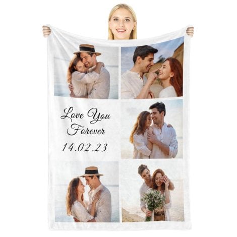 LUCKOR Customized Gifts for Partner – Custom Blanket with Photo – Perfect Presents for Christmas, Birthday, or Family.