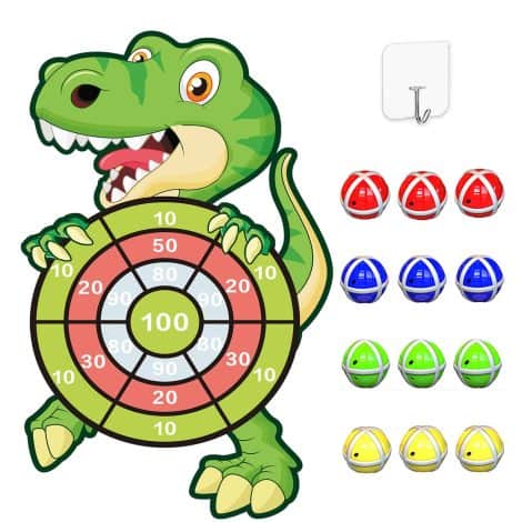 “Dinosaur Toys Set with Dart Board, perfect for boys aged 3-9. Ideal birthday or Christmas gifts.”