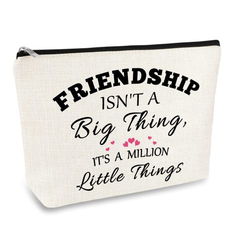 “Friends’ Fancy Gift for Women – Stylish Cosmetic Case Perfect for Birthdays, Christmas, Graduation, and Weddings.”