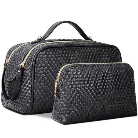 NUBILY Makeup Bags for Women Travel – a set of two spacious cosmetic organizers, perfect for British ladies on-the-go.