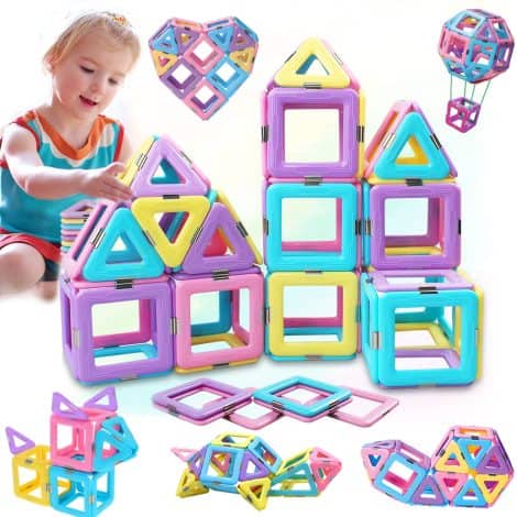 “Magnetic Building Tiles: Fun STEM Toys for Kids 3+ Years – Perfect Christmas Gift!”