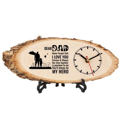 Christmas Wooden Clock Gifts for Dad – Perfect Presents for Fathers from Daughter and Son. Celebrate Dad’s love and support with this special gift.