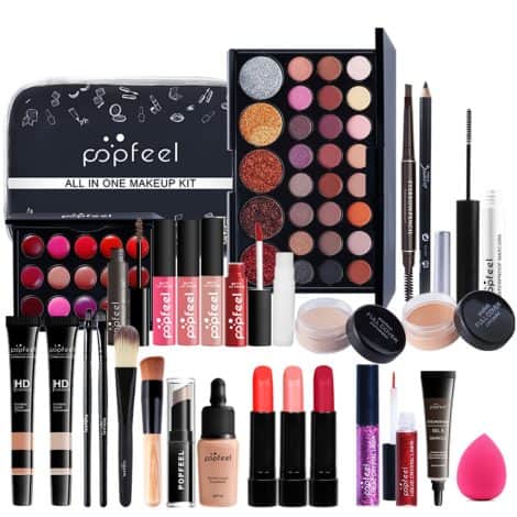 FantasyDay Complete Makeup Set Gift | Essential Starter Bundle for Women | Eyeshadow, Lipstick, Blush, and more.