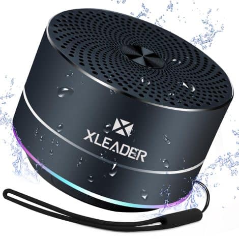 Xleader A6: Compact Bluetooth Speaker, Waterproof and Portable with Enhanced Bass, Ideal for iPhone, iPad, and Android. Perfect for Travel and Outdoor Parties.