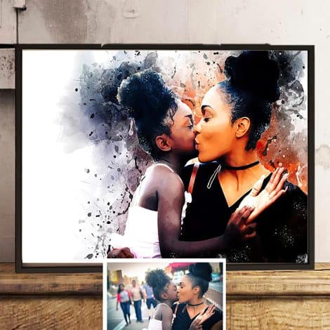 Customized A5 watercolor artwork created from your photo for a personalized touch. (13x20cm)