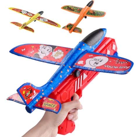 Ksera Airplane Toy Launcher – A fun weapon-like gadget that launches foam glider planes, perfect for kids’ birthdays.