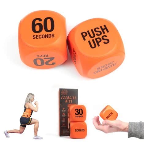 Orange Phoenix Fitness Workout Dice – Fun game for cardio, HIIT, and exercise classes at home or the gym.