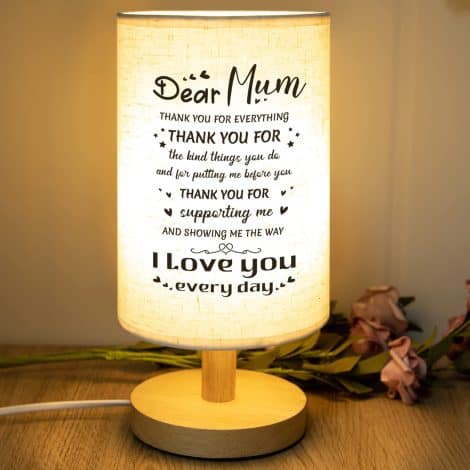 blumuze – Personalised Table Lamp – Perfect Gifts for Mum! From Daughter/Son – Ideal for Birthdays, Christmas, Anniversaries, and Mothers Day!