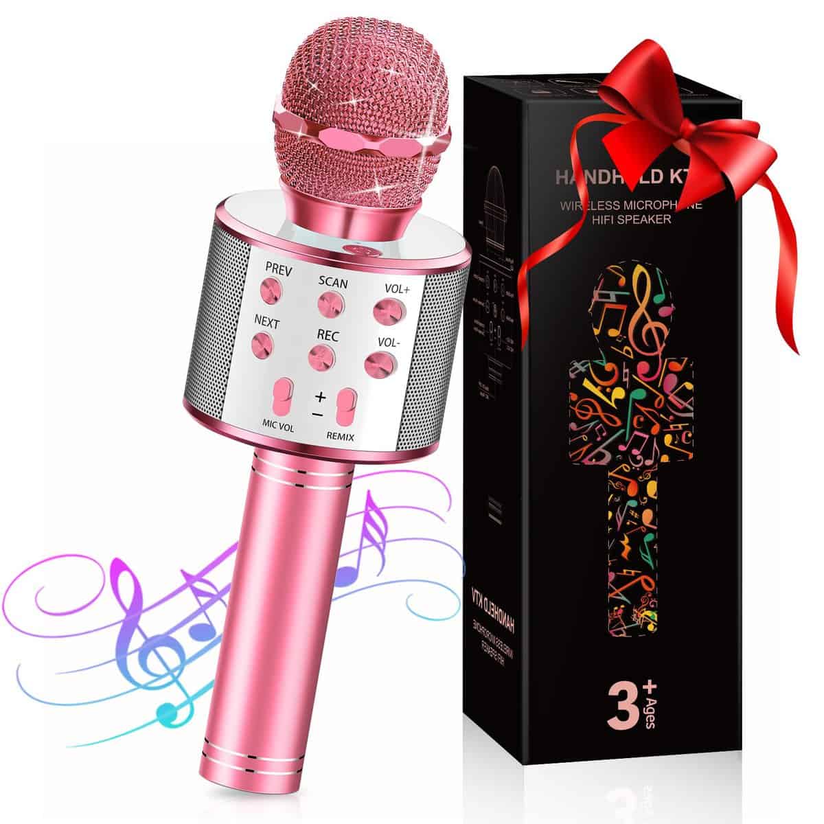 Girls Toys Age 3-12, Karaoke Microphones for Kids Toys Gifts for 3-10 Year Old Girls Boys Toys Age 3-10 Girls Gifts Birthday Gifts Frozen Toys LetsGO toyz