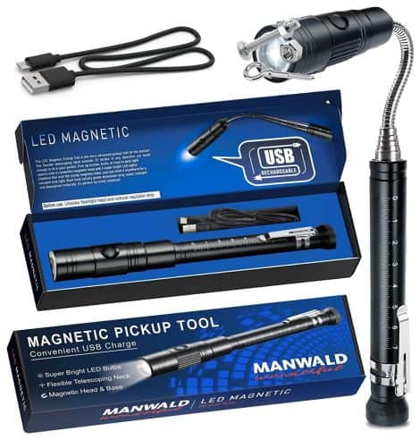 Cool magnetic flashlight and magnet pickup tool – perfect gifts for both men and women! Ideal for birthdays and Christmas.