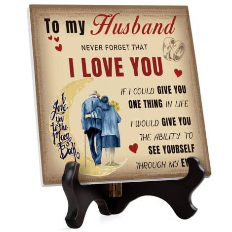 Engraved Acrylic Plaque – Ruby Silver Wedding Anniversary and Birthday Gifts for your Husband.