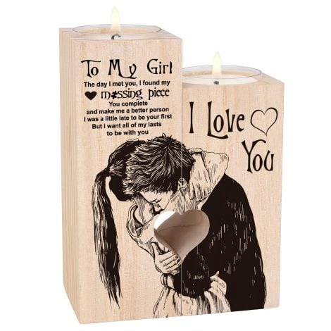 Heart-Shaped Candlestick: Anniversary and Birthday Candle Decoration. Romantic Gifts for Her, Girlfriend, Personalized and Special.