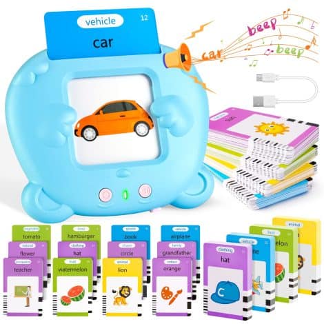 Interactive Flash Cards – Fun and Educational Toys for 2-6 Year Olds, with Audible Learning and Montessori Method. Perfect Birthday Gift!