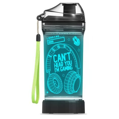 YuanDian Gaming Water Bottle, a must-have for gamers with cool 3D lights, leak-proof design, and carry handle.