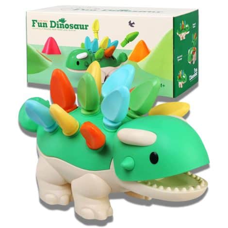 Funky Dino Sensory Toys for Babies and Toddlers, Montessori Educational Gifts for 1-3 Year Olds. Perfect for British kiddies!