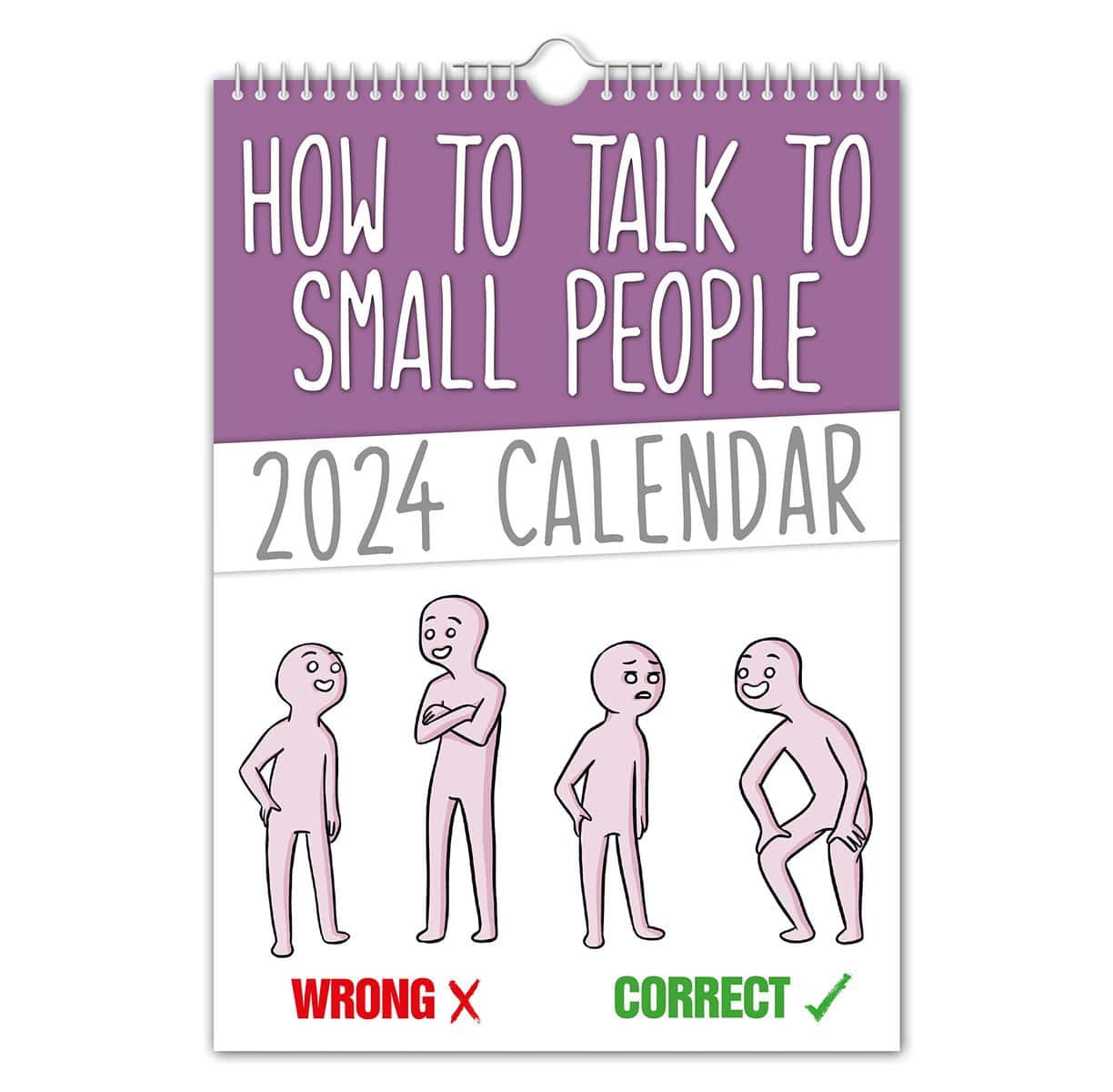 The Calendar King - How to talk to small people 2024 Wall Calendar (A4 size) // Funny/Quirky/Christmas/Birthday/Gift Idea/Present/Novelty/Humour/Secret Santa/Year Planner