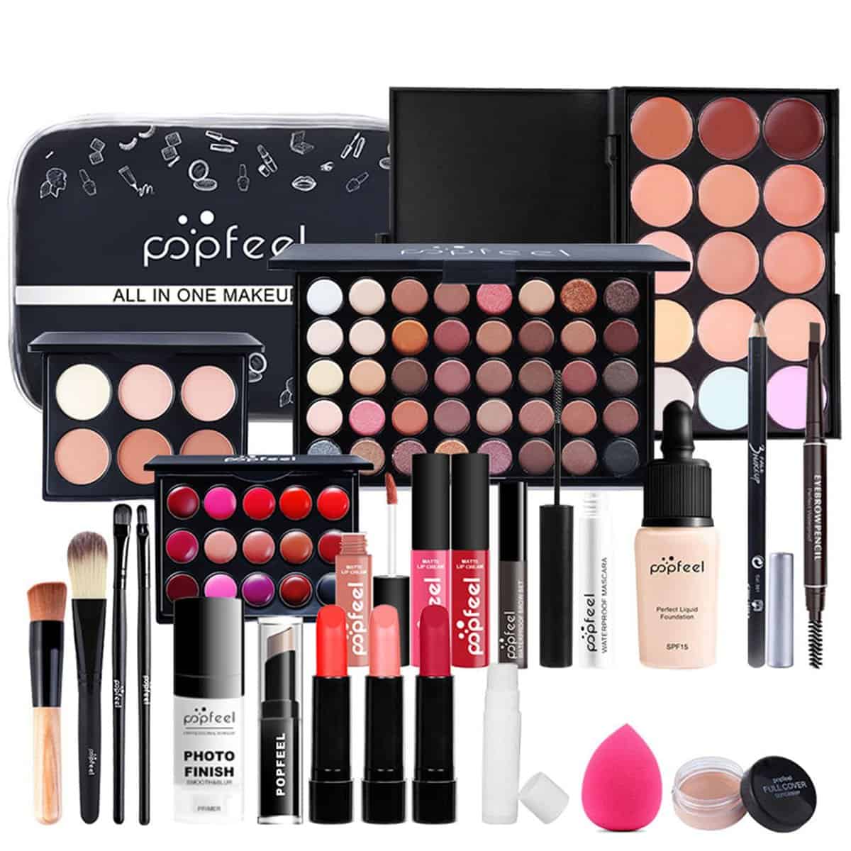 All-In-One Makeup Kit, 24 Pcs Complete Makeup Gift Set Full Kit Combination with Eyeshadow Blush Lipstick Concealer etc, Essential Starter Bundle for Women, Pro Multi-purpose Beauty Cosmetic Set#3