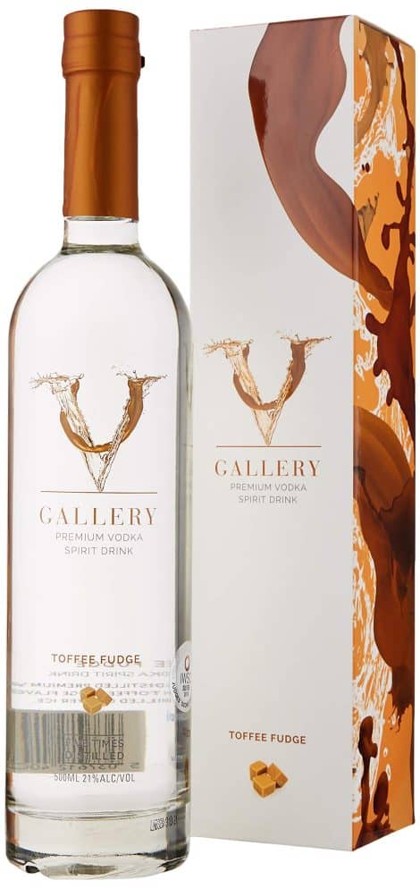 V Gallery’s 50cl of Deluxe Toffee Fudge Vodka gives you a premium and delightful spirit.