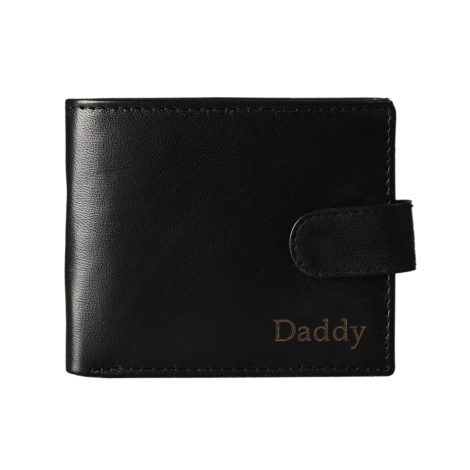 Personalizeable Men’s Leather Bifold Wallet – Complete with Optional Engraving for a Touch of Class.