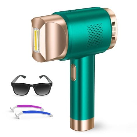 “Pain-Free Laser Hair Remover – 3 Modes, 9 Intensity Levels, 999,999 Light Pulses, Suitable for All Body Areas.”