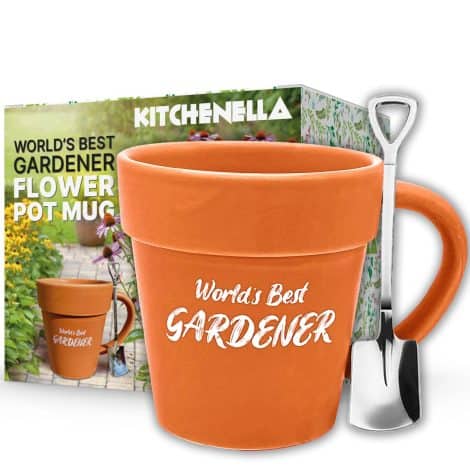 The Ultimate Gardener Mug with Metal Shovel and Spoon – Perfect Gift for any Gardening Enthusiast!