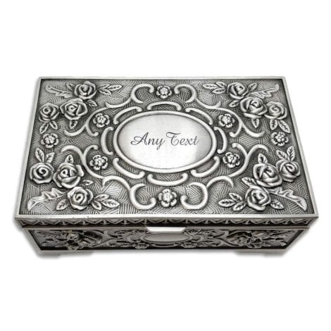 Custom Jewelry Box for Ladies – Engraved Trinket Case ideal for Mother’s Day, Birthday or Christmas.