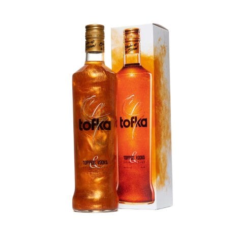 TOFKA Toffee Vodka with a Sparkling Gold Glowing Effect, Ideal for Shots, Cocktails or Chilled, 70 cl, 29.9% ABV