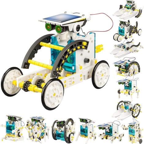 STEM 13-in-1 Solar Powered Robot Kit – Build your own robots and explore the wonders of solar energy! Suitable for ages 8-12.