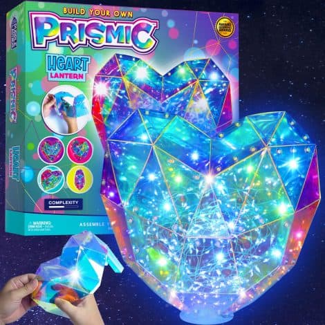 Prismic’s Make Your Own 3D Light Heart Craft Kits – Perfect Christmas gifts for girls and teens.