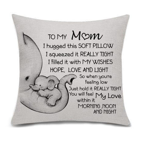 Bacmaxom Mum Presents Cushion Cover – A perfect birthday gift for your mum from her loving children.