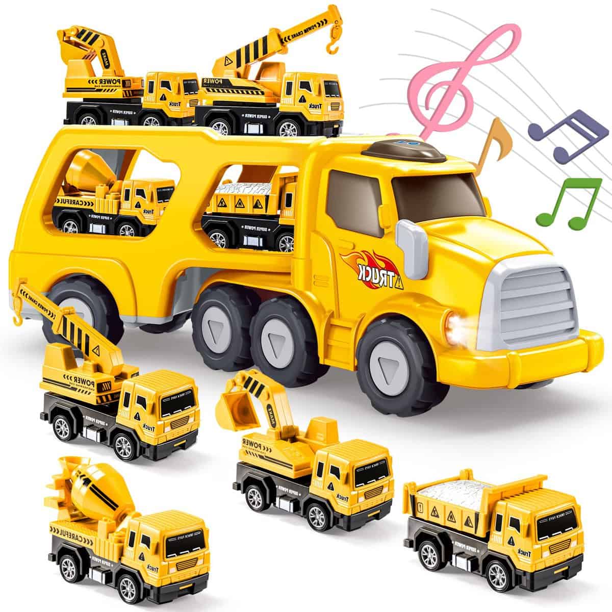 EUTOYZ Toys for 2 3 Year Old Boys, Toy Cars Construction Toys for 1-6 Year Old Boys Toys Age 1-6 Digger Toys Truck Toys Gifts for 1-6 Year Old Boys Car Boys Toys Age 1-6 Year Old Boys Toddlers Toy