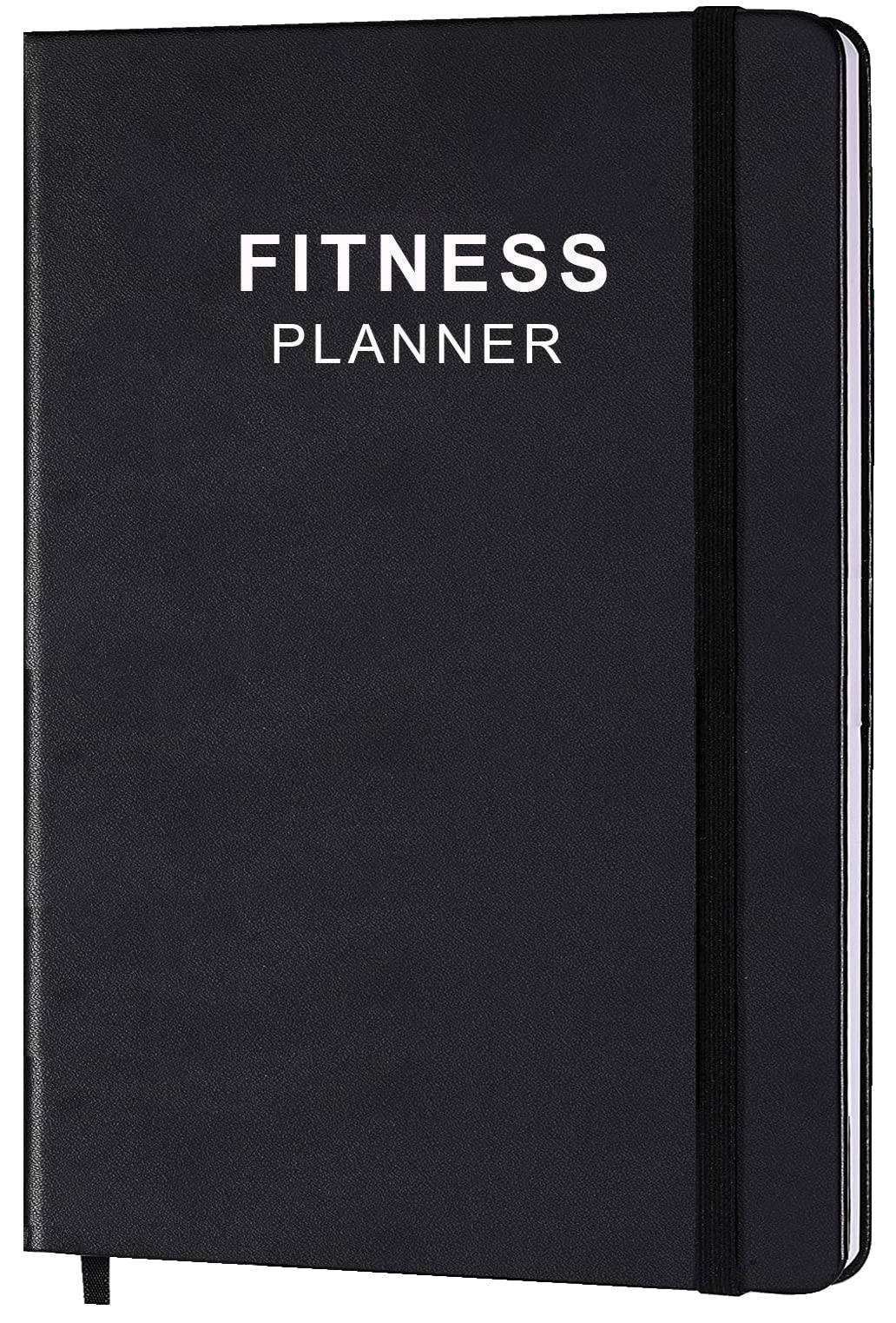 Getvow Fitness Planner - Workout for Woman and Man, Women & Men A5 Hardcover Journal/Planner to Track Weight Loss, GYM, Bodybuilding Progress Daily Health Wellness Tracker