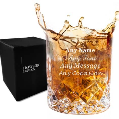 Customizable Engraved Whisky Tumbler Glass, an Ideal Gift for Men, Dads, Best Men – Expertly Crafted in the UK.