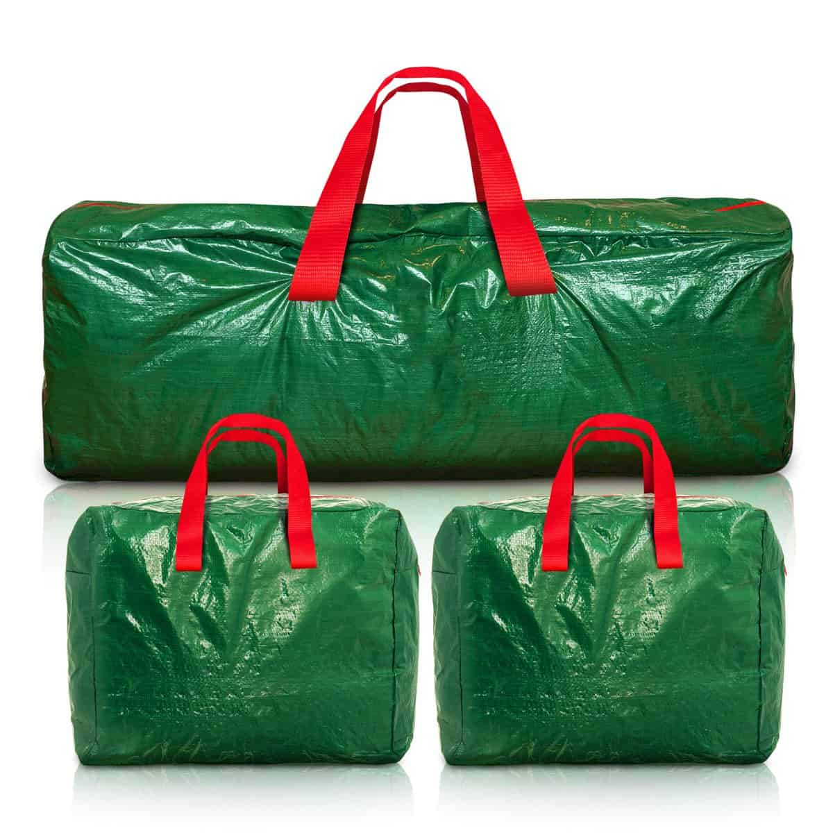 Hillington Christmas Tree Storage Bag and 2 Decoration Bags - Stores a Xmas Tree, Lights and Decorations