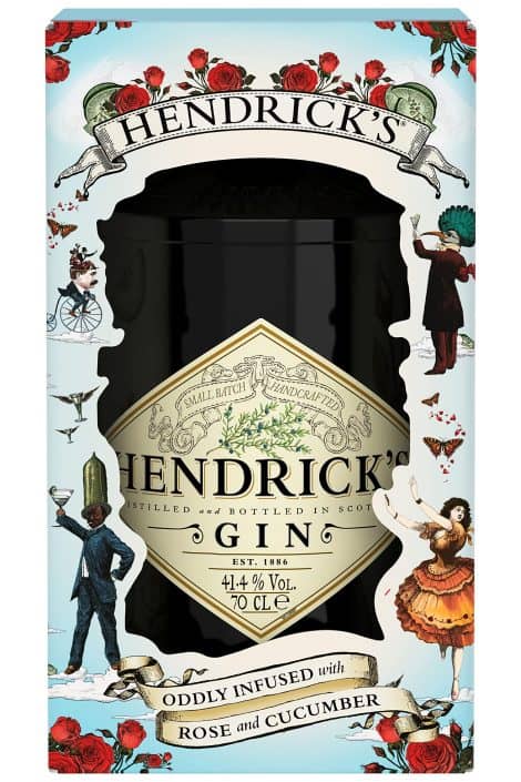 Give the perfect present of a 70cl bottle of Hendrick’s Original Gin in a dazzling gift box with cocktail recipes.