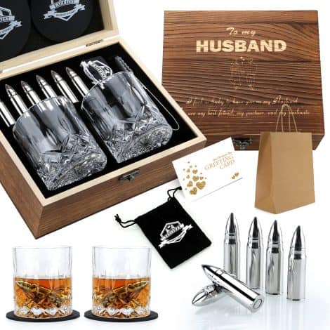 Whisky gift sets for Him, including stainless steel whisky stones, perfect for birthdays, weddings, and more.